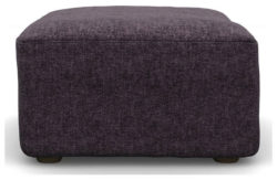 Heart of House Chloe Tweed Fabric Footstool - Purple